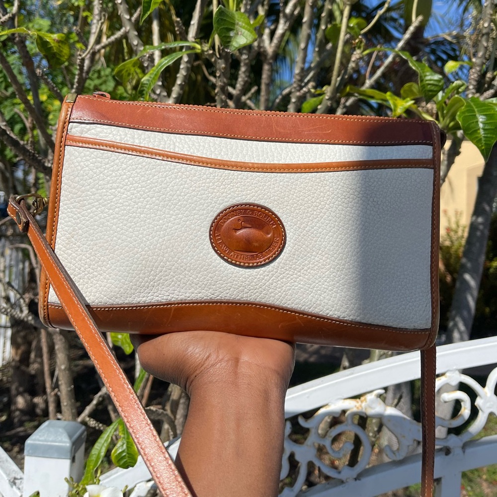 Dooney & Bourke Tan and Cream Crossbody Bag